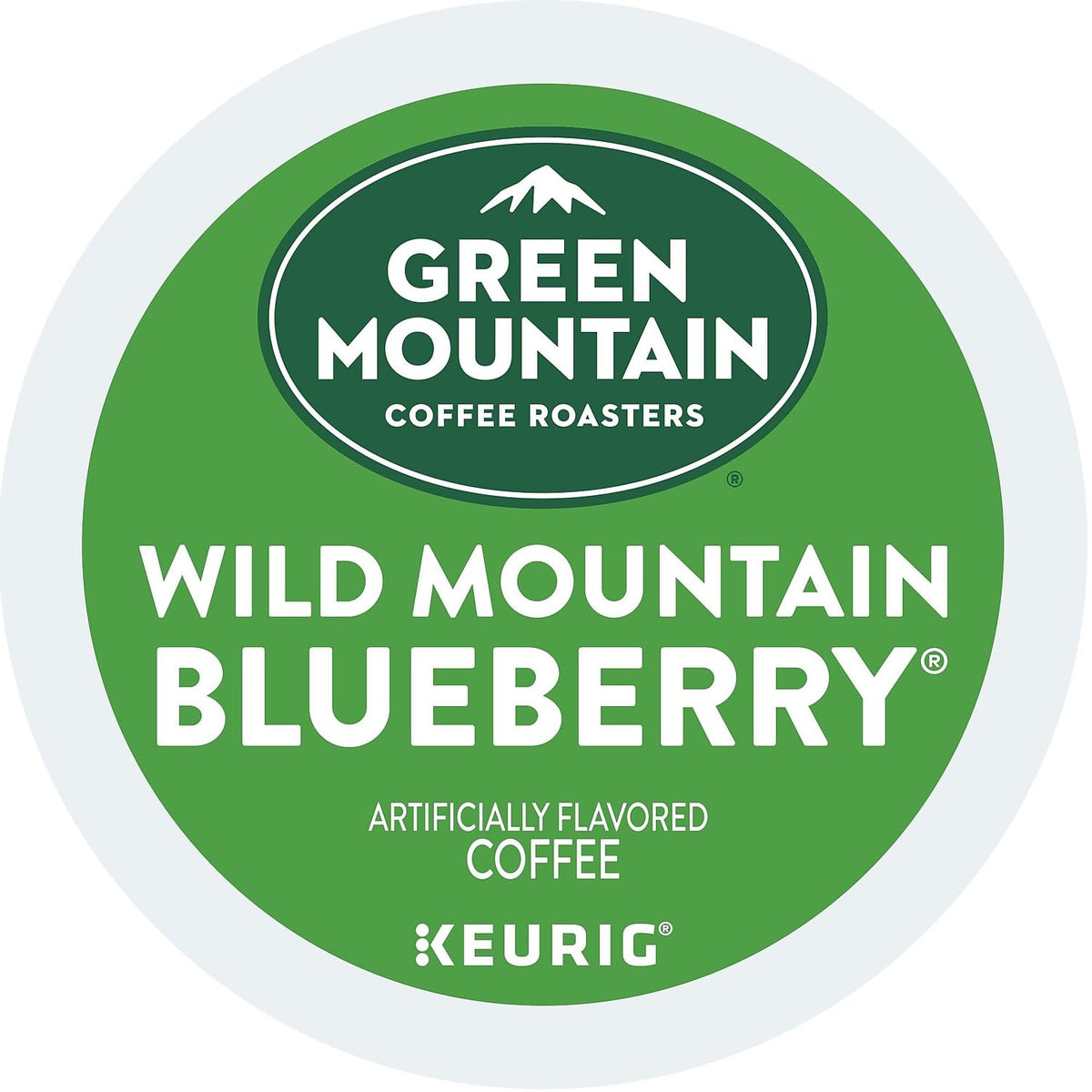 Green Mountain Wild Mountain Blueberry Coffee beans showcased for fresh grind at home.