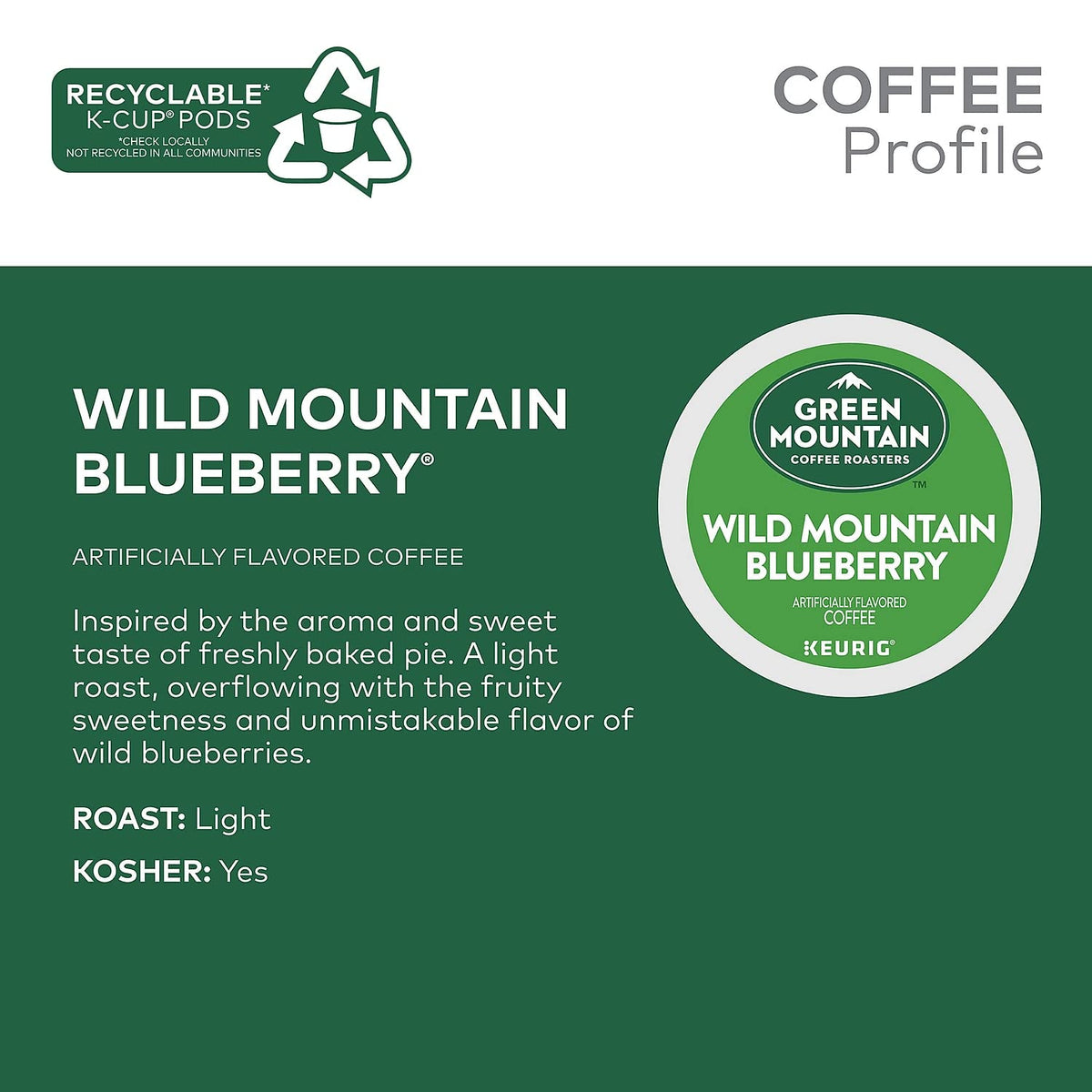 Green Mountain Wild Mountain Blueberry Coffee pour-over setup captures delicate fruity notes.