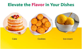 GREEN NECTAR pineapple powder in a baking dish, hinting at golden pineapple flavor.