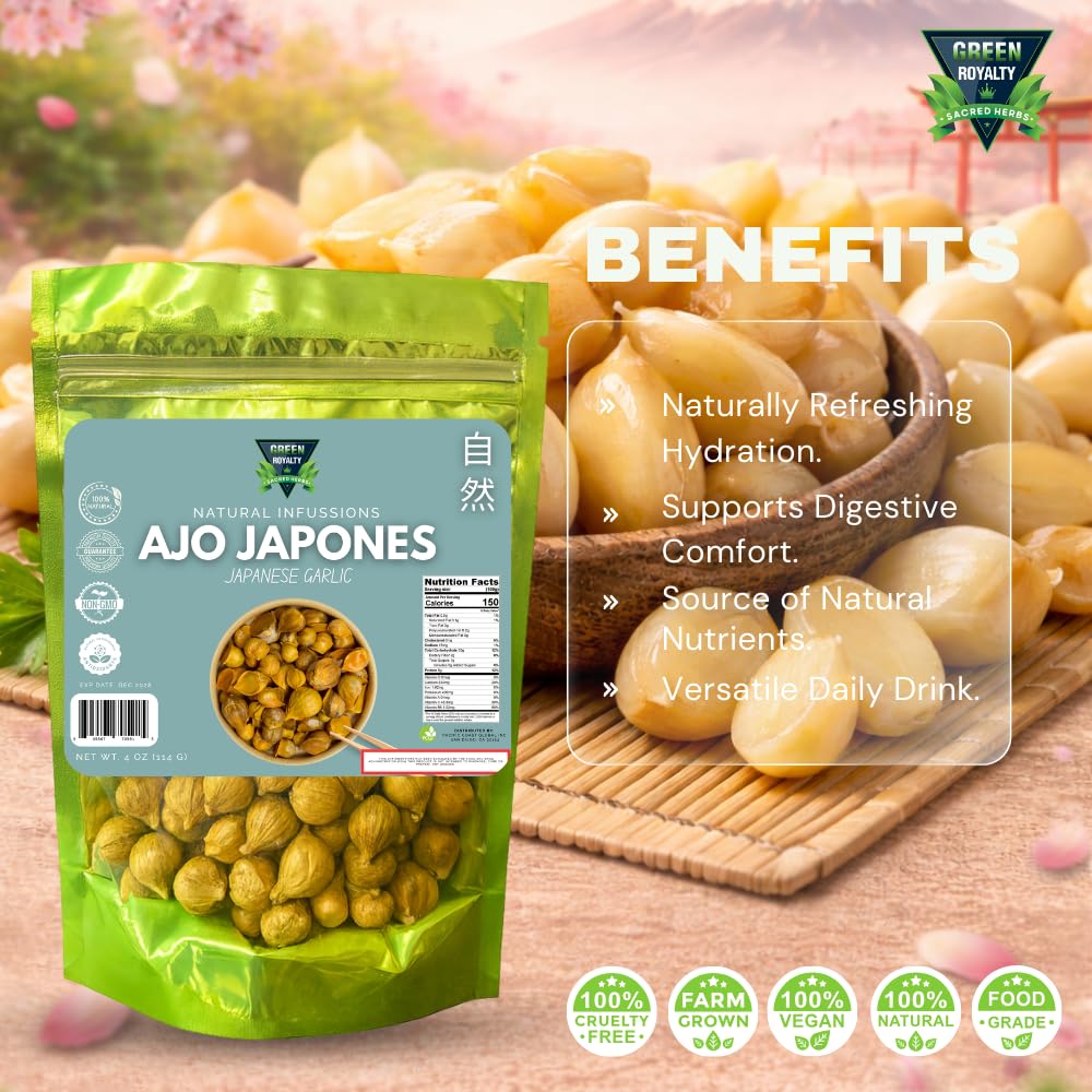 Green Royalty Japanese Garlic antioxidant-rich profile supports daily meals.