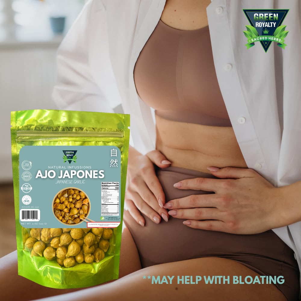 Green Royalty Japanese Garlic sustainable packaging promotes eco-friendly cooking.