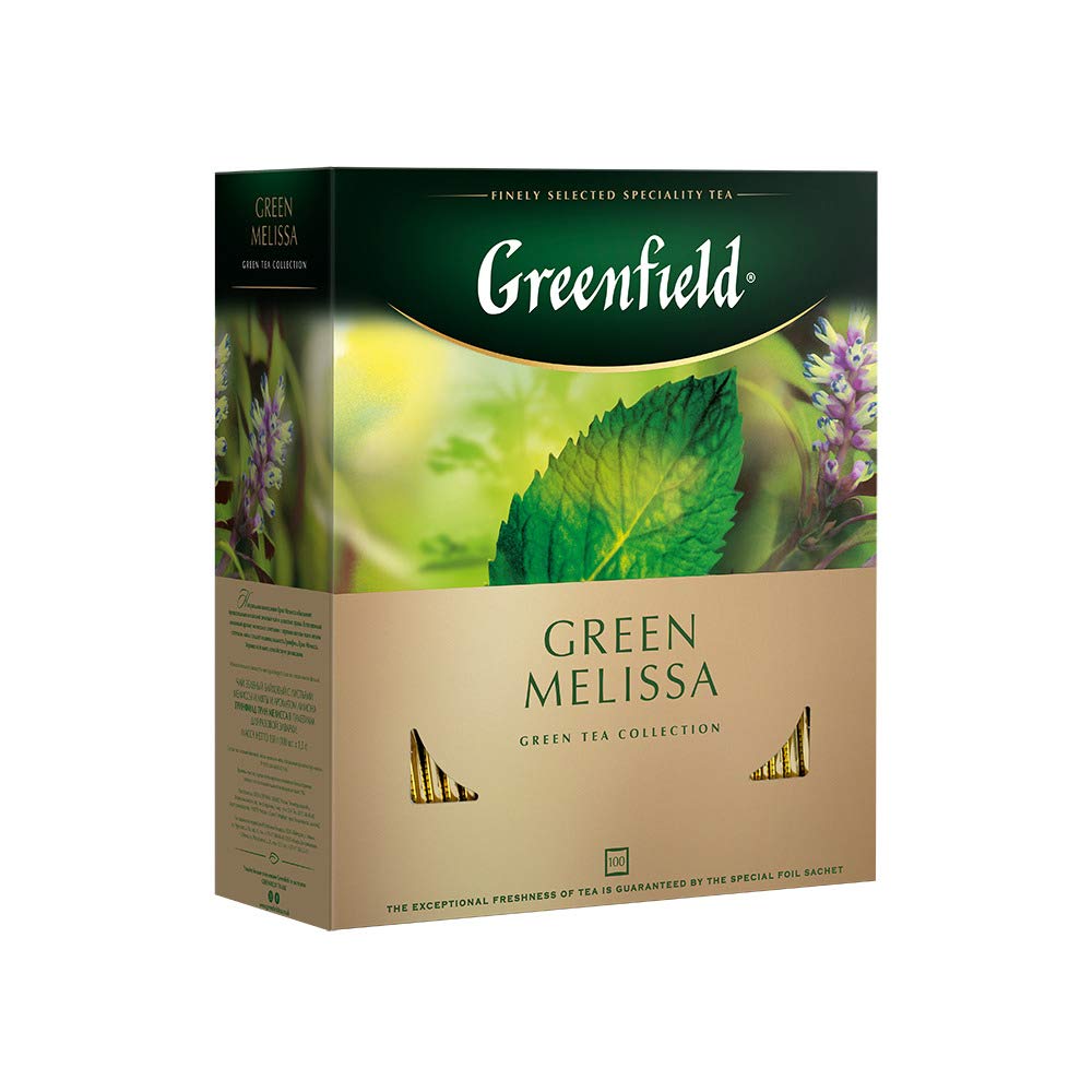 Greenfield foil sachet seals freshness preserving essential oils.
