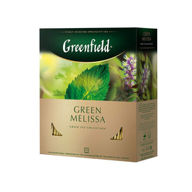 Greenfield peppermint leaf tea bag delivers cooling finish for a refreshing sip.
