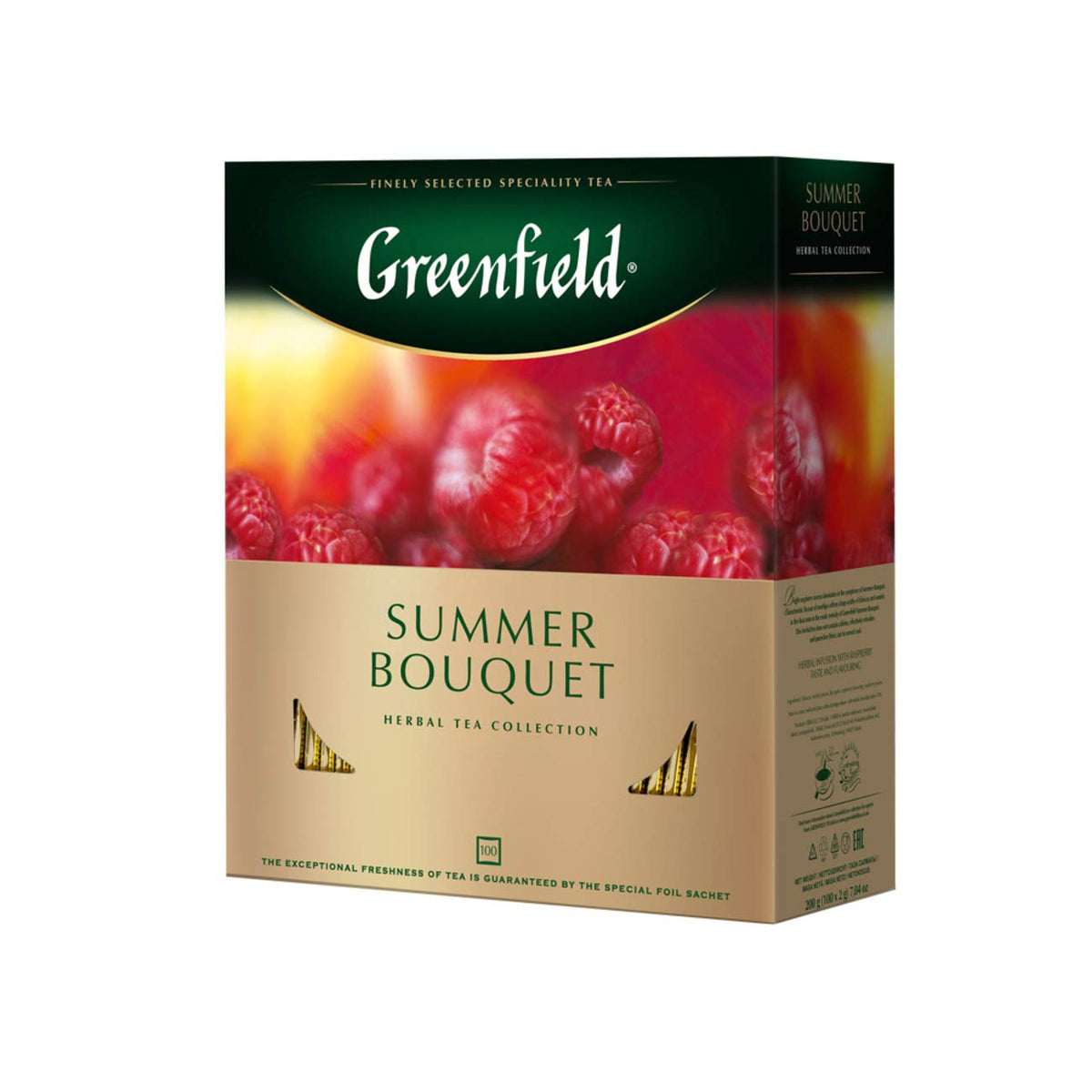 Greenfield Raspberry pieces add natural berry sweetness to cups.