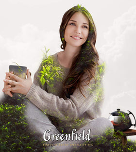 Greenfield cup of tea reveals amber liquor with crisp finish.