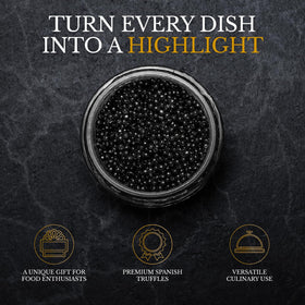 Greenfit Tradino Premium Black Truffle Pearls used as finishing touch on pasta and risotto