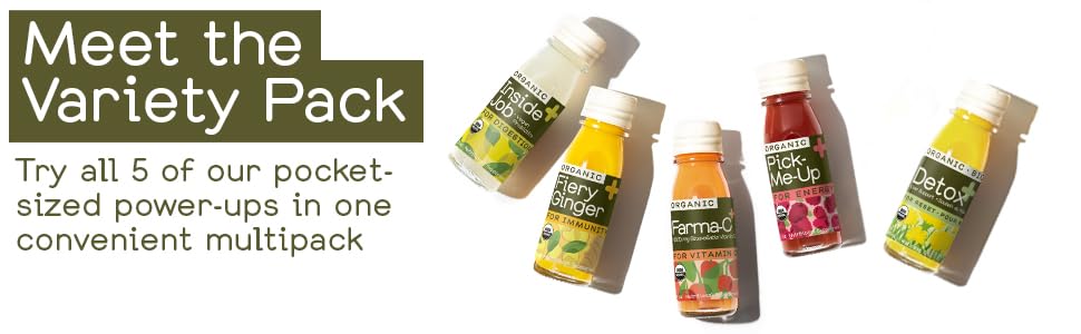 Greenhouse Juice Co. Variety Pack 2.0 bottles shown for on-the-go nourishment