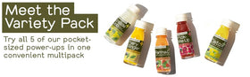 Greenhouse Juice Co. Variety Pack 2.0 bottles shown for on-the-go nourishment