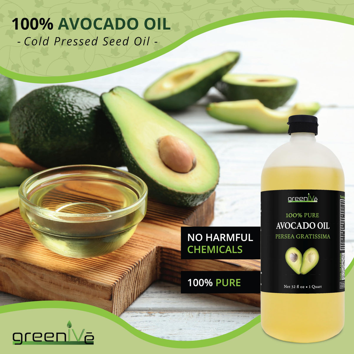 GreenIVe Avocado Oil in skillet for high-heat cooking
