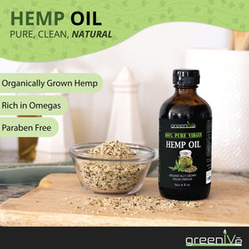 GreenIVe vegan non-GMO certification emphasizing pure plant-based oil quality.