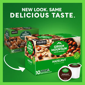 Hazelnut K-Cups on a counter showcase single-serve convenience for Keurig brewers.