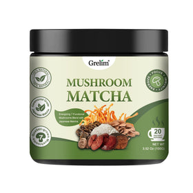 Grelim ceremonial-grade matcha with foamy latte top for a vibrant, uplifting start.
