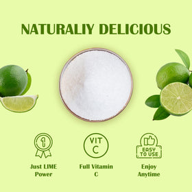 Grelim freeze-dried lime juice powder jar preserves fresh lime taste for storage