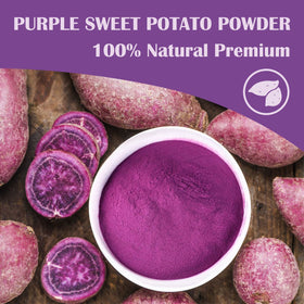 Freeze-dried purple yam powder preserves natural color and nutrients without additives.