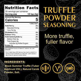 GRELIM new-season black truffle powder enhances sauces with earthy depth.