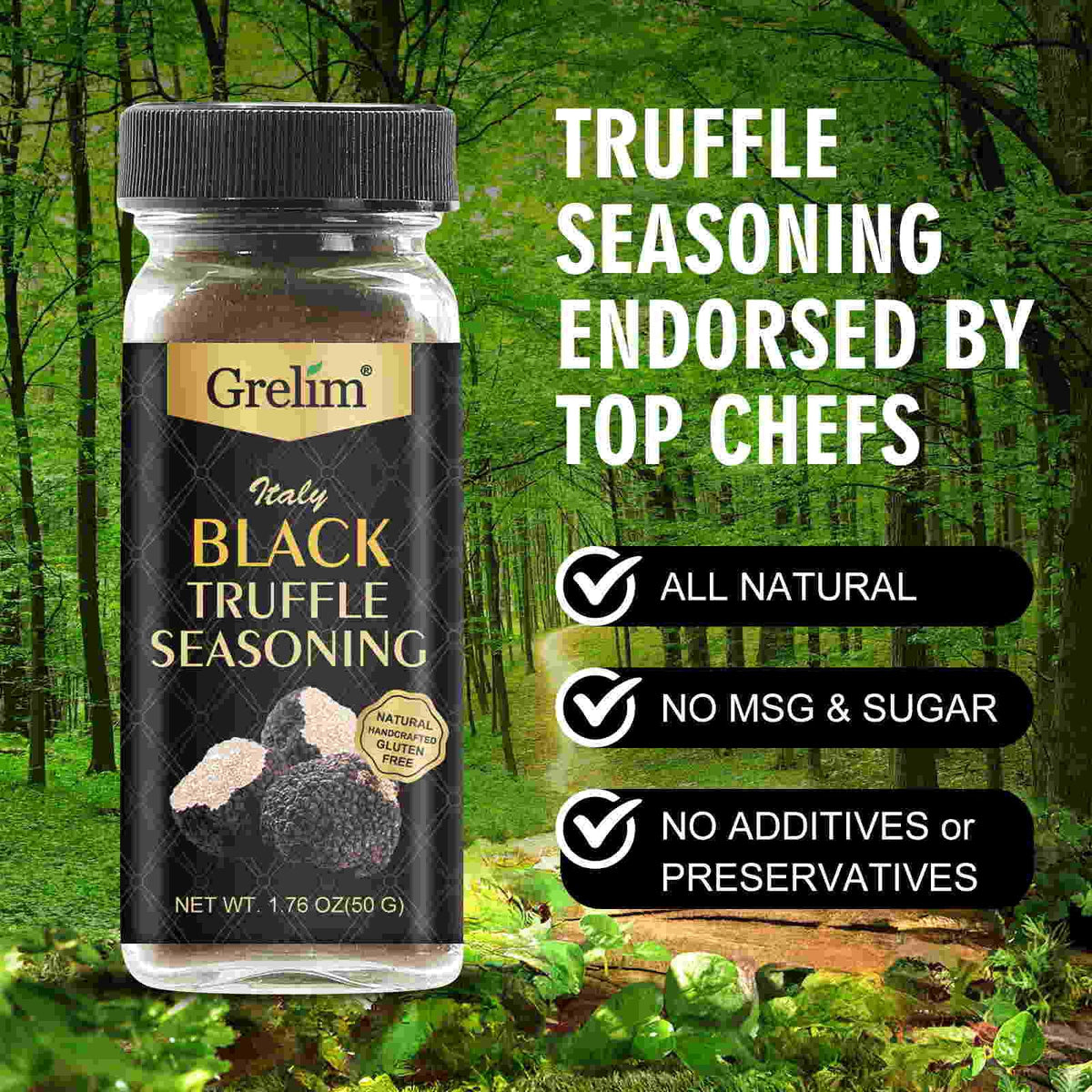 GRELIM truffle seasoning pasta dish elevates weeknight meals with gourmet notes.