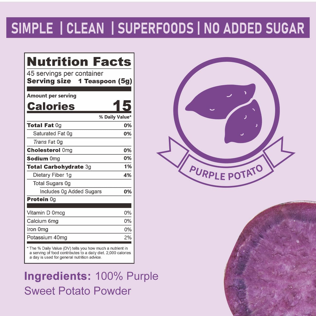 Grelim Ube powder close-up shows vibrant purple hue ideal for baking.