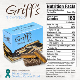 Griff's Coffee Toffee traditional English-toffee bites; perfect gift and snack.
