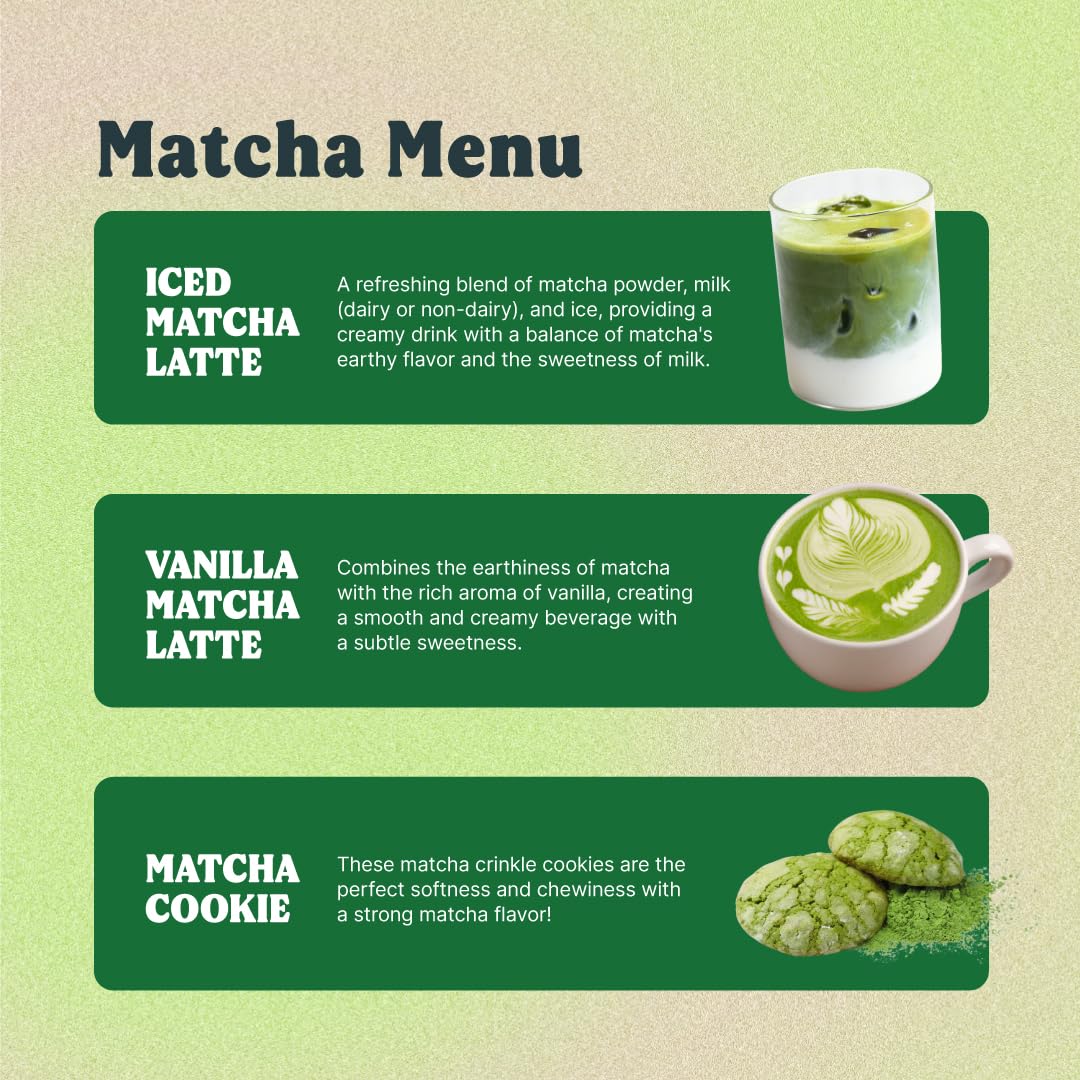 GRIN MOOD Baking-friendly matcha used for cakes and desserts.
