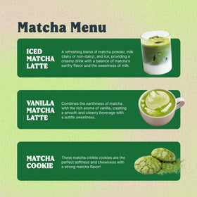 GRIN MOOD Baking-friendly matcha used for cakes and desserts.