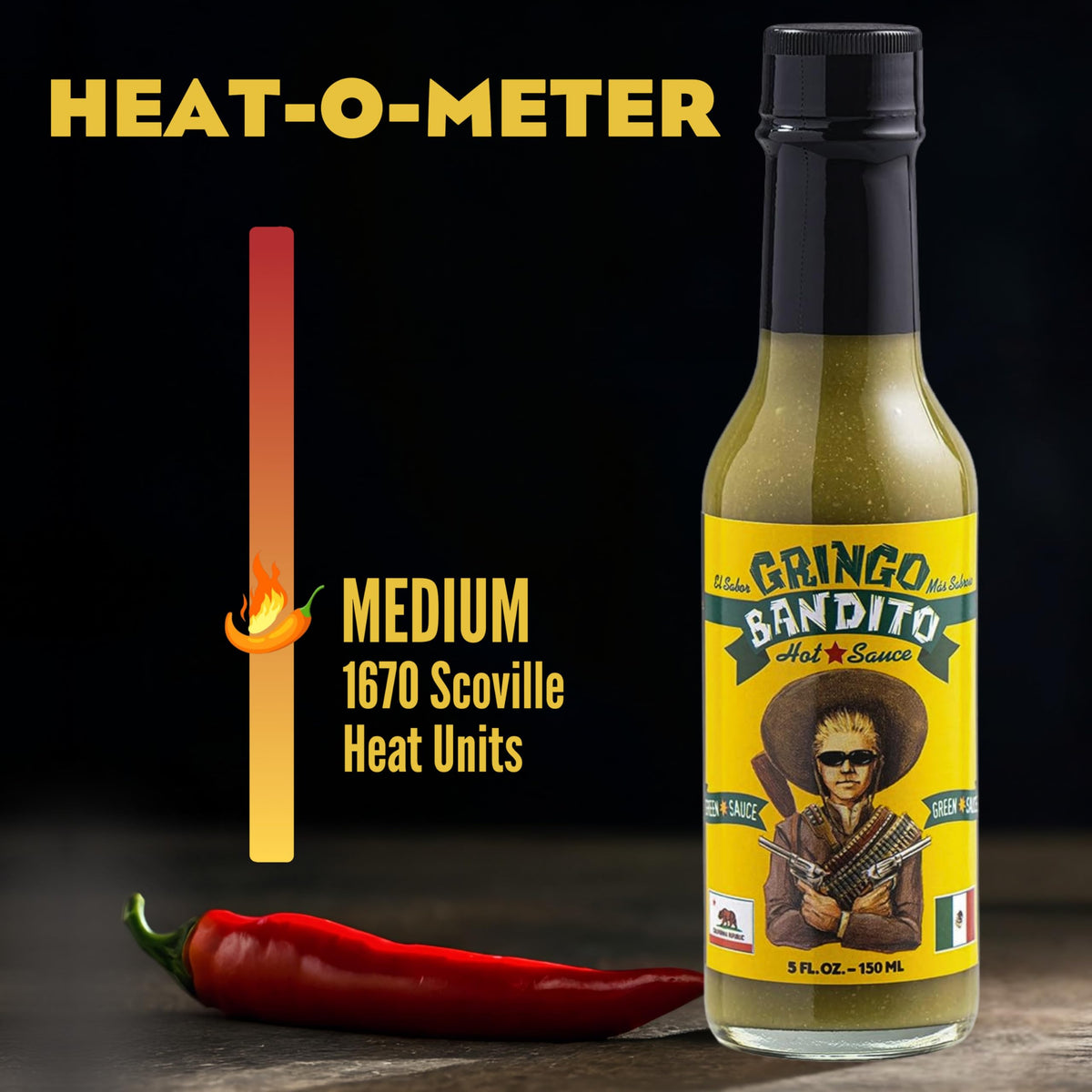 Gringo Bandito four-flavor pack on shelf showcases a versatile heat lineup
