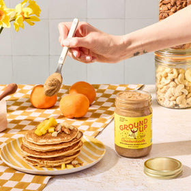 Ground Up Snickerdoodle allergen label highlights dairy-free and gluten-free options