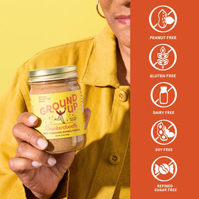 Ground Up Almonds and Cashews close-up highlighting wholesome ingredients