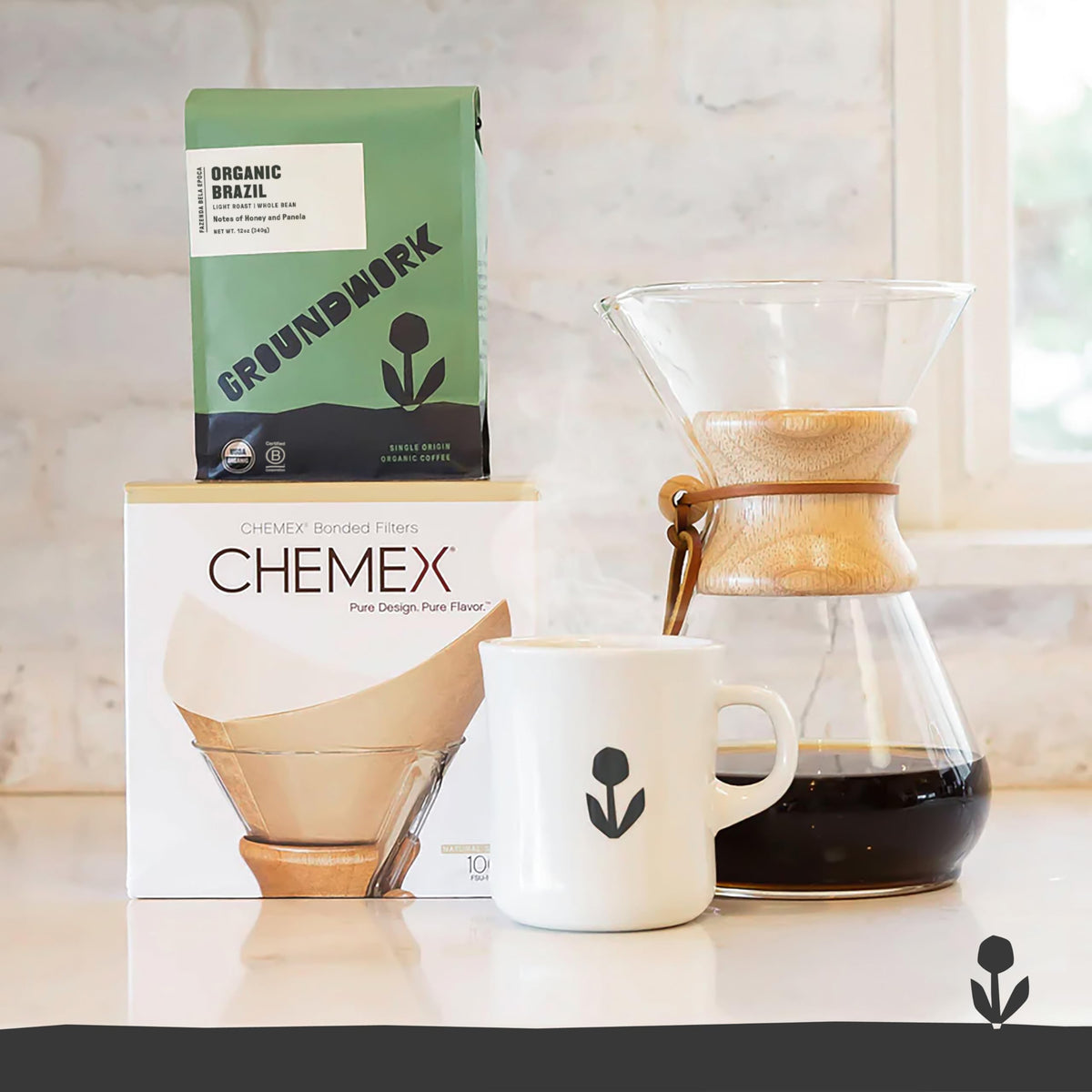 Groundwork coffee brew cup steaming, inviting aroma ready for your morning ritual.