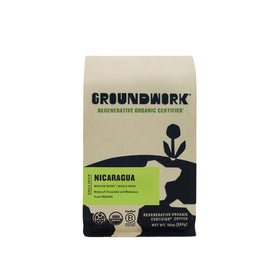Groundwork Nicaragua whole bean coffee in 10 oz packaging for fresh mornings