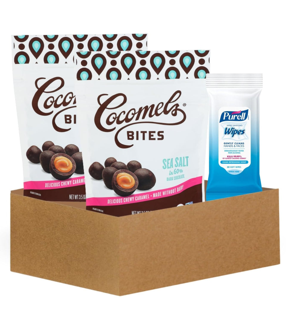 Grove Cocomels Sea Salt Bites packaging showing vegan caramel and label.
