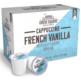 Grove Square Cappuccino Pods French Vanilla 24-pack for rich cafe-style flavor at home