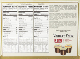 Grove Square cappuccino pods variety pack box displaying all three flavors.