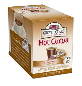 Grove Square hot cocoa pods pack of 24 ready for quick, creamy cocoa at home.