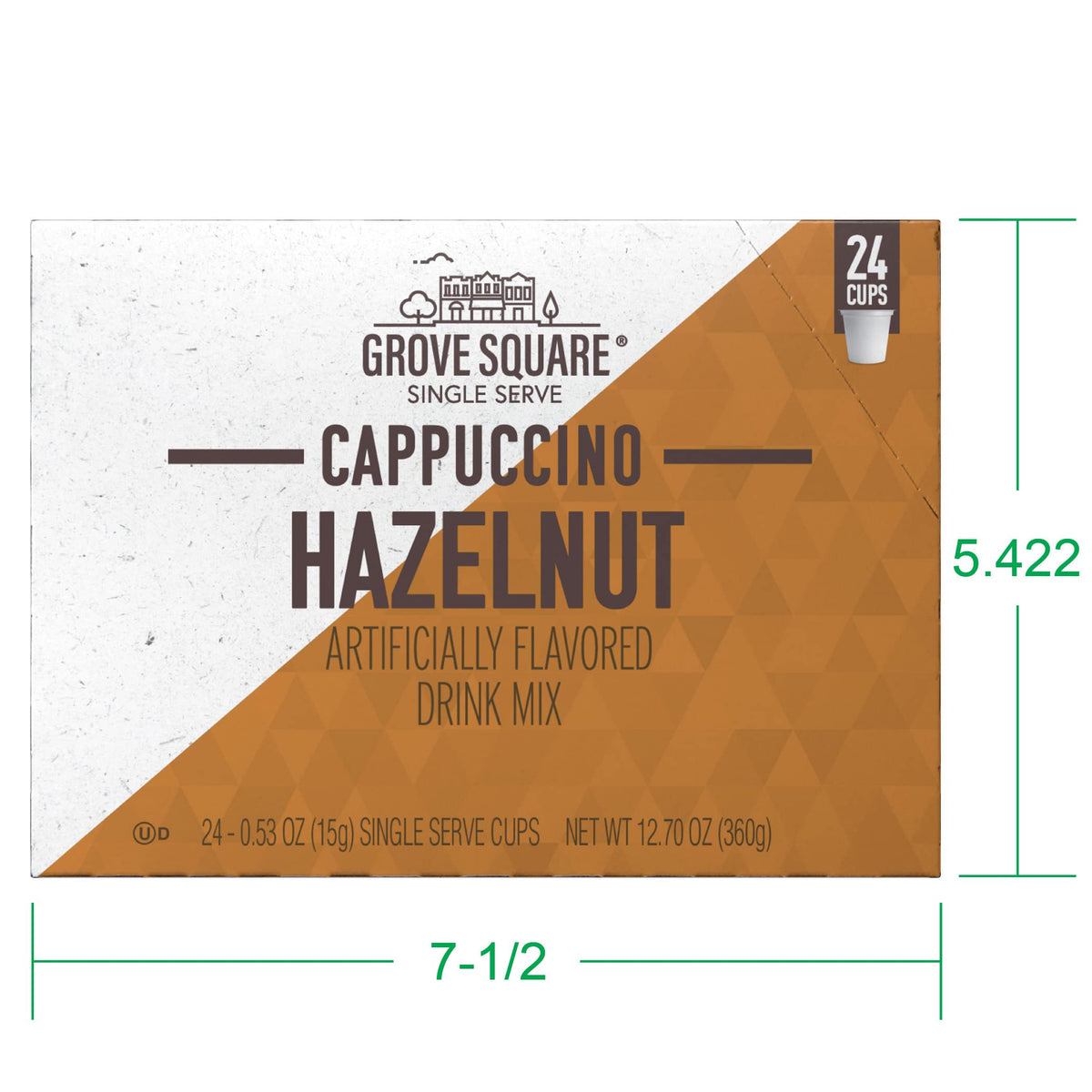 Grove Square K-Cup style hazelnut cups compatible with most brewers