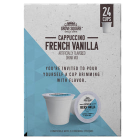 Grove Square vanilla cappuccino creamy texture delivering smooth, comforting sips