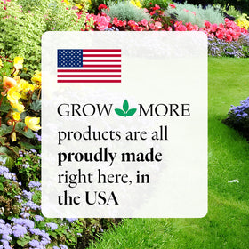 Grow More Garden Molasses container beside indoor plant pots for year-round care