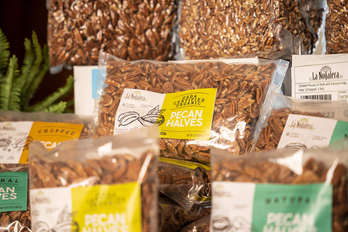 Grupo La Nogalera organic pecans ideal for keto and snacks.
