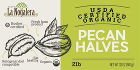 Grupo La Nogalera pecan halves for desserts and toppings.