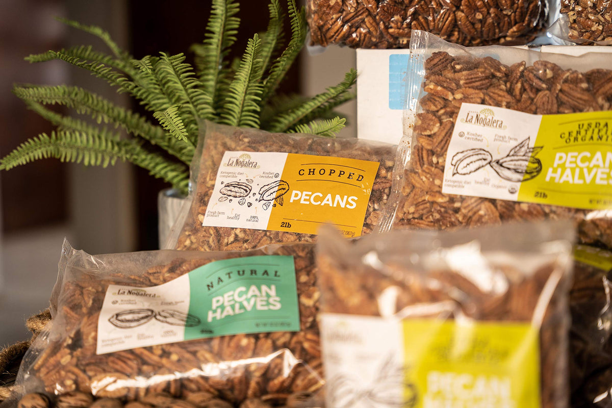 Grupo La Nogalera pecans on a snack board – perfect for sharing.