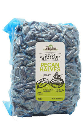Grupo La Nogalera organic pecans halves 5 lb vacuum bag for fresh flavor
