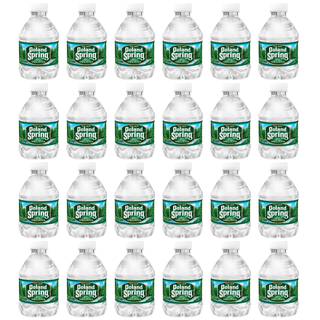 Gsuila Poland Spring mini water bottles 8 oz pack for easy grab-and-go hydration.