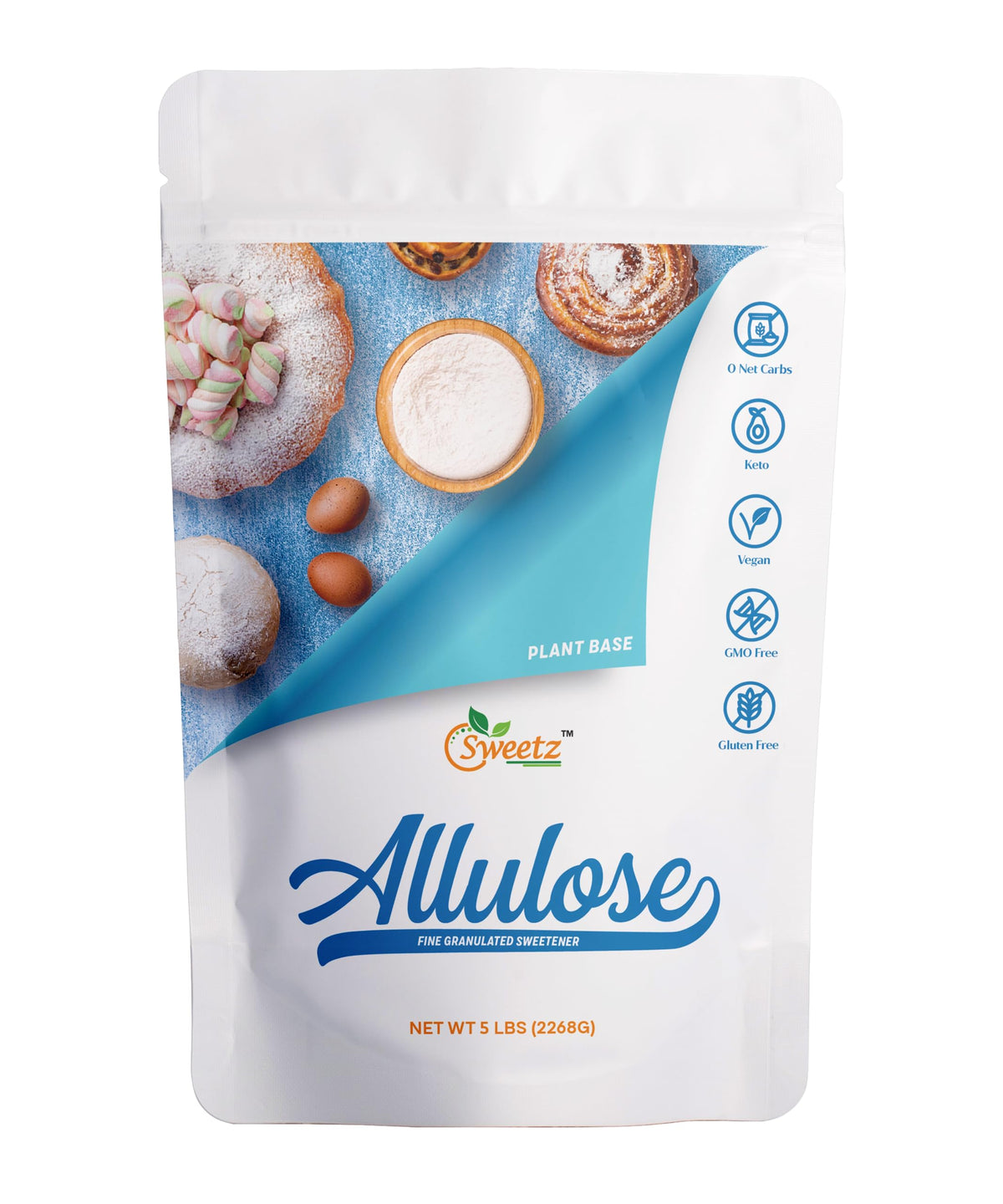 G-Sweetz Allulose bottle-front offering calorie-free sweetness for everyday meals.