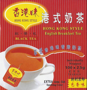 GT Hong Kong Style Black Tea tea bags deliver bold English Breakfast flavor.