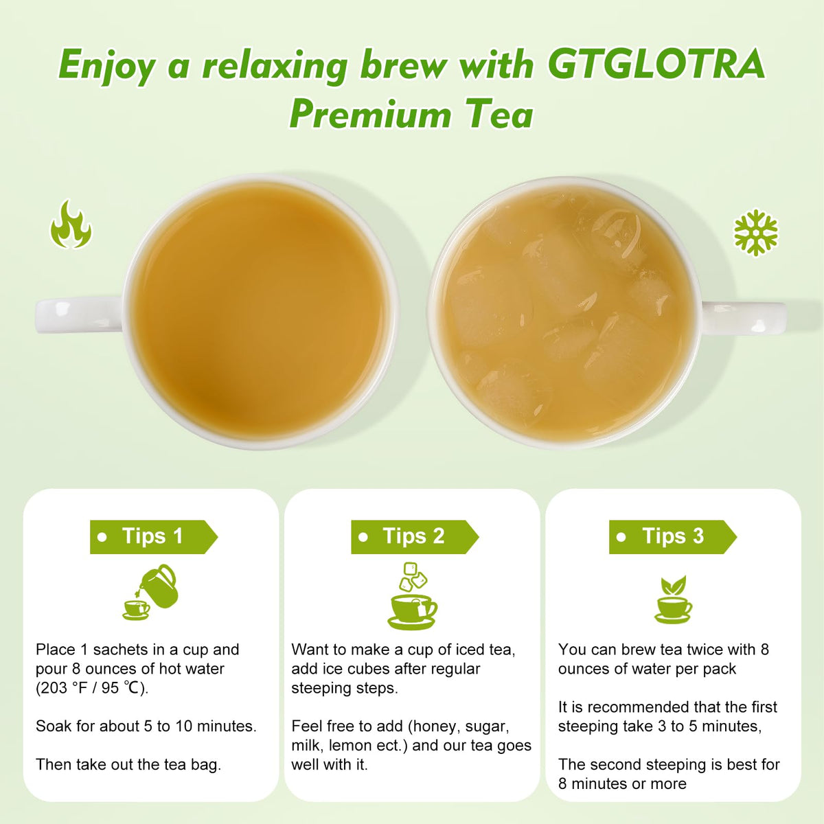 Vegan, non-GMO GTGLOTRA oolong tea in bags.