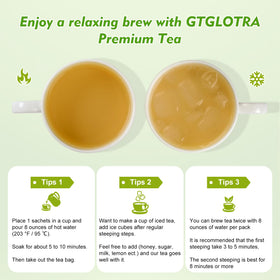 Vegan, non-GMO GTGLOTRA oolong tea in bags.