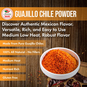 Guajillo powder spice scoop precise measurement for meat rubs and stews.