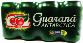 Chilled Guaraná ANTARCTICA cans in a fridge, ready for instant refreshment.