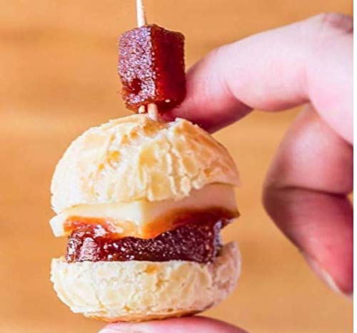 Guava Gourmet Guava Jam drizzled on pancakes for a fruity glaze
