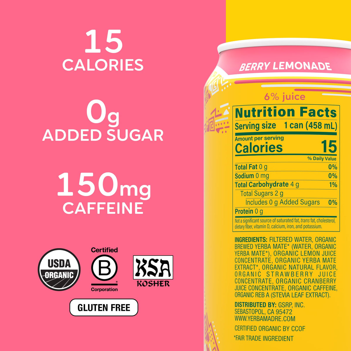 Guayaki Yerba Madre 12-pack display on shelf for convenient daily energy
