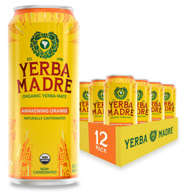 Guayaki Yerba Madre Awakening Orange can showing citrus energy boost